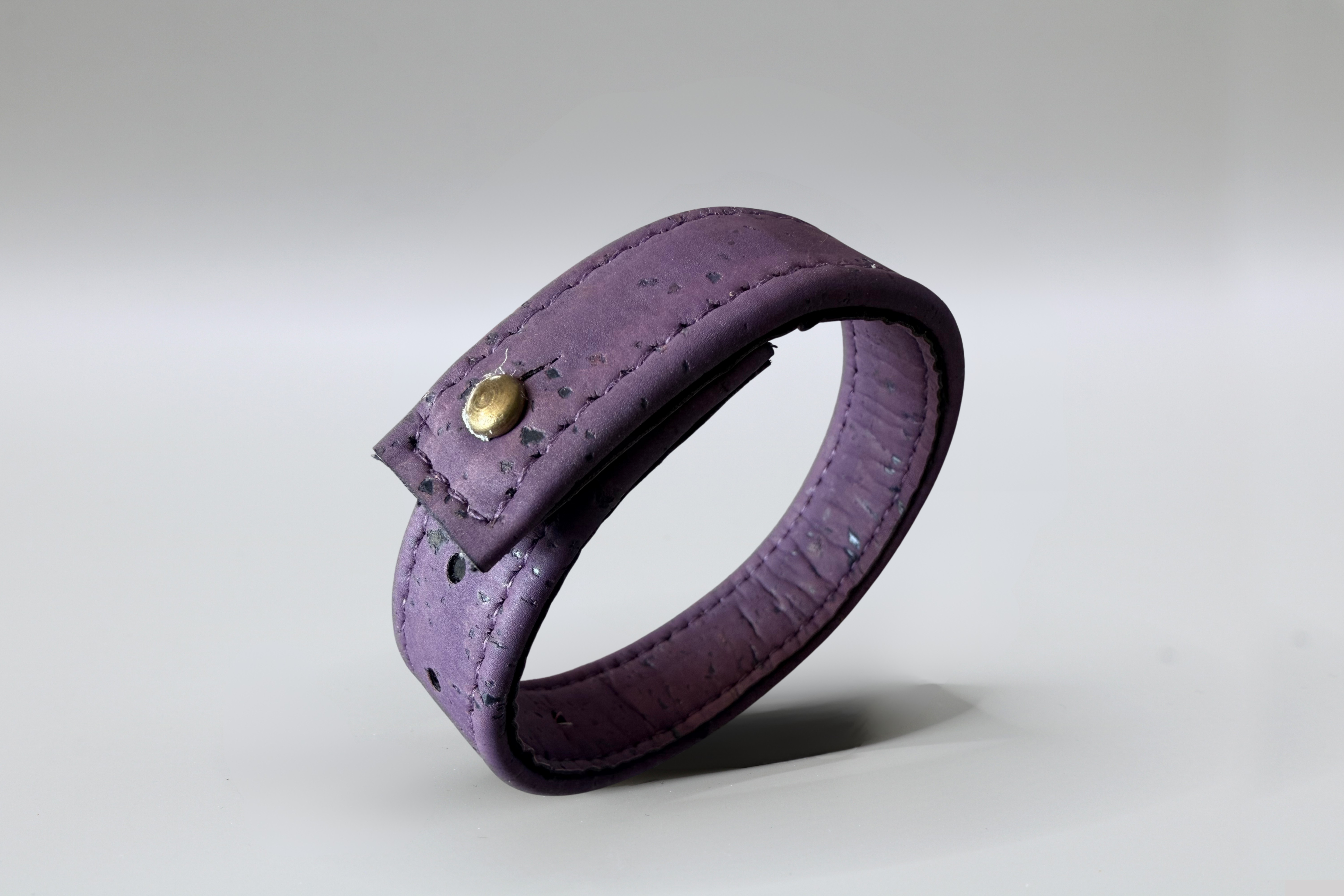 Bracelet Violet anti-ondes en liège naturel — Protection éco-responsable