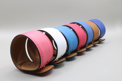 Bracelet manchette anti-ondes Femme en cuir Blanc