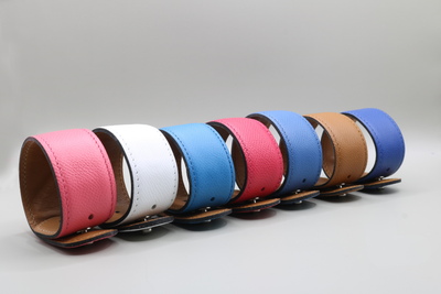 Bracelet manchette anti-ondes Femme en cuir Blanc