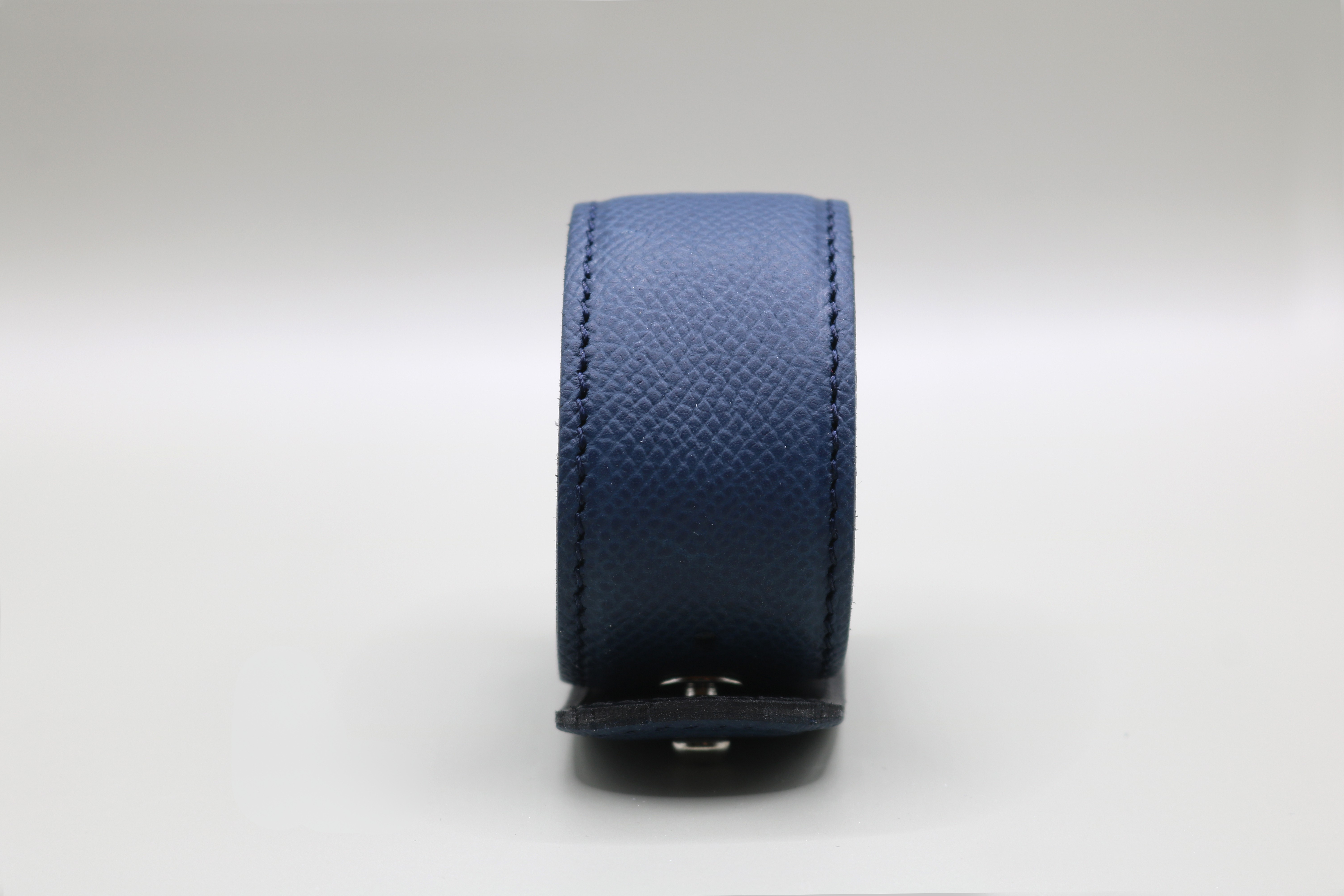 Women's Navy Blue Leather Anti-Radiation Cuff Bracelet