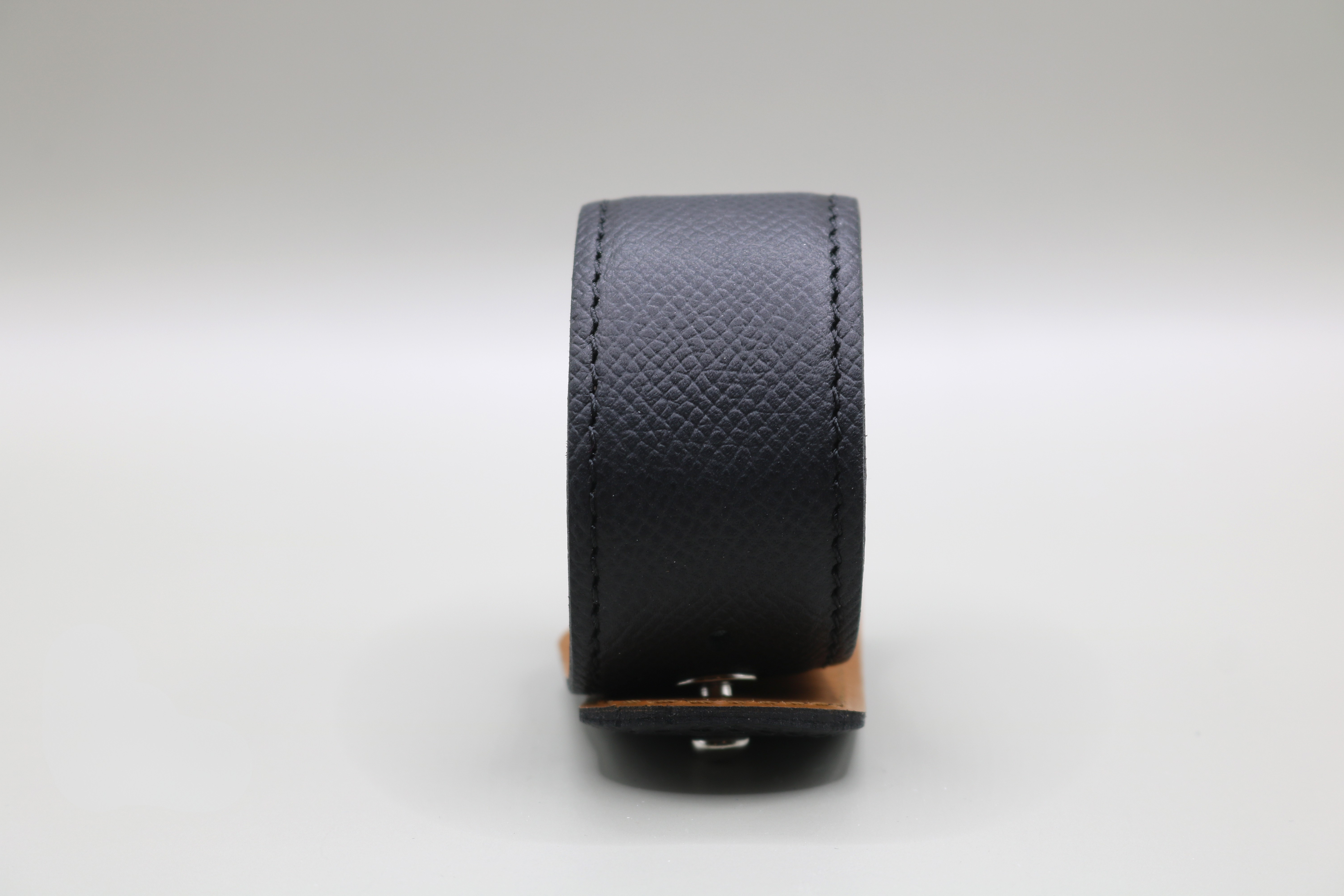 Women's Black Leather Anti-Radiation Cuff Bracelet