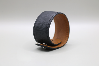 Women's Black Leather Anti-Radiation Cuff Bracelet